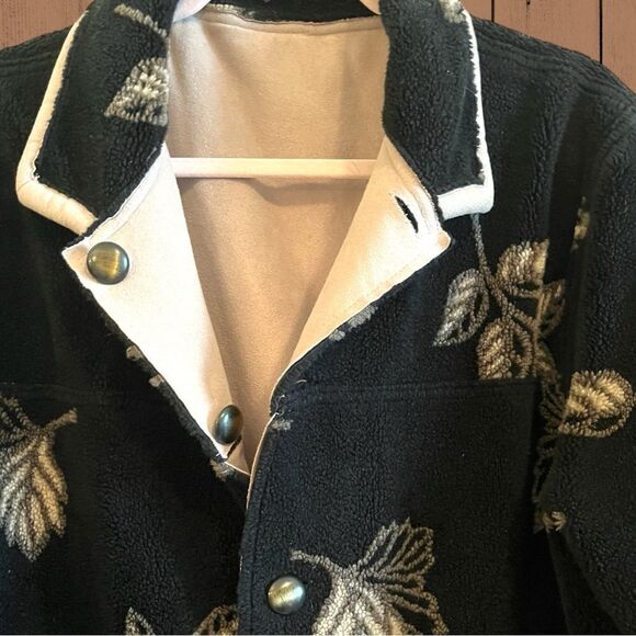 Vintage reversible jacket, faux suede one side fleece other side - Picture 3 of 6